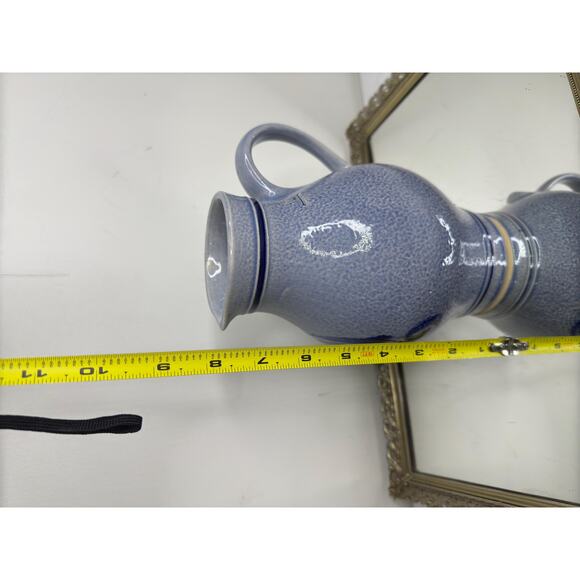 1970s Marzi & Remy Blue Salt Glaze German Pottery Pitcher Marked - Picture 8 of 10